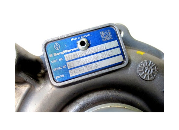 Turbo Mercedes C Nissan Qashqai X-Trail Renault Scenic Megane Fluence 1.6 116 130 131 136 KM 54389880000